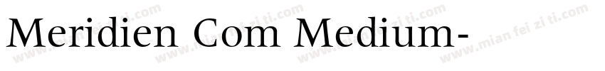 Meridien Com Medium字体转换